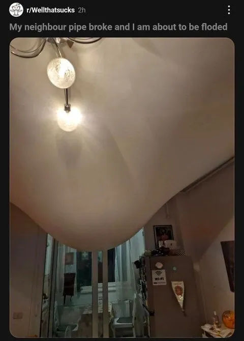 Ceiling About to Flood