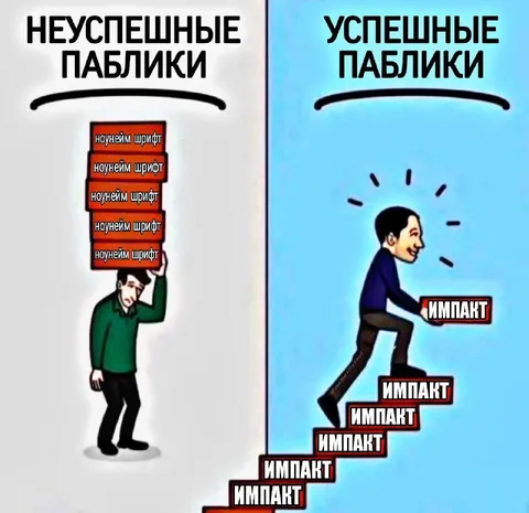 Неуспешные и успешные паблики