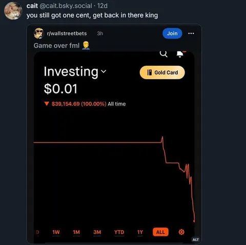 One Cent Left in the Market