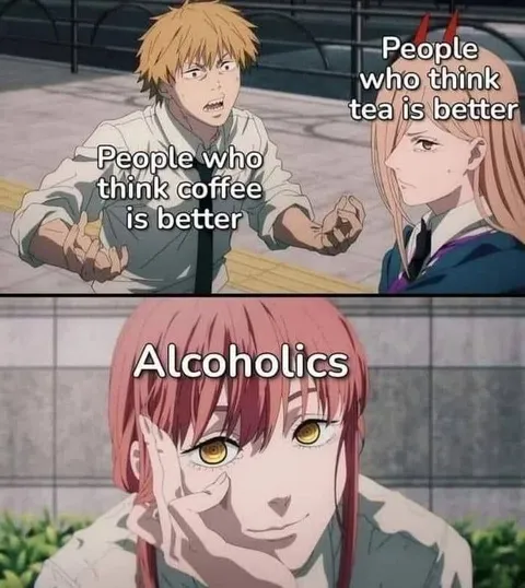 Coffee Tea Debate Alcoholics