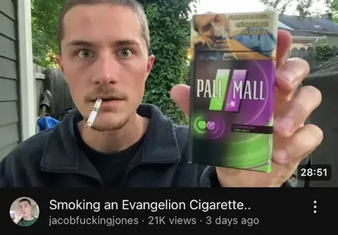 Smoking an Evangelion Cigarette