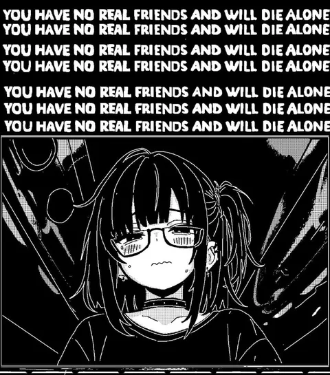 No Real Friends Anime Girl