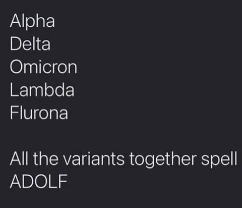 COVID Variants Spell Adolf