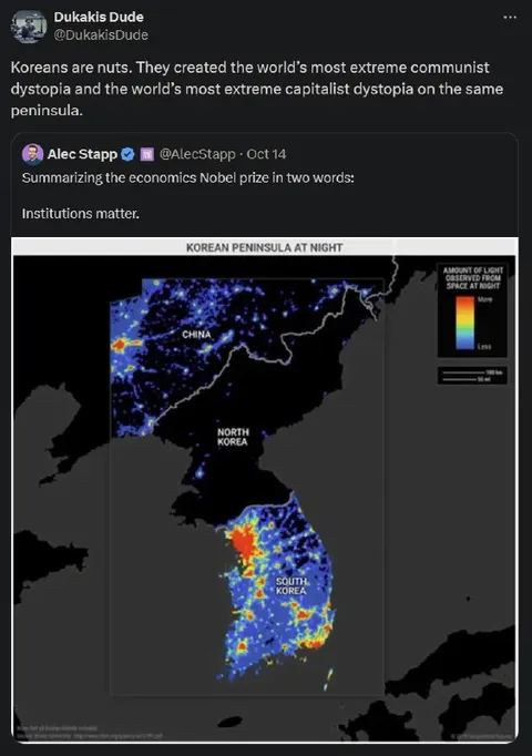 Korean Peninsula at Night