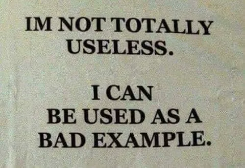 I Can Be Used as a Bad Example