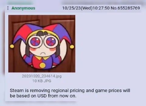 Steam Removes Regional Pricing