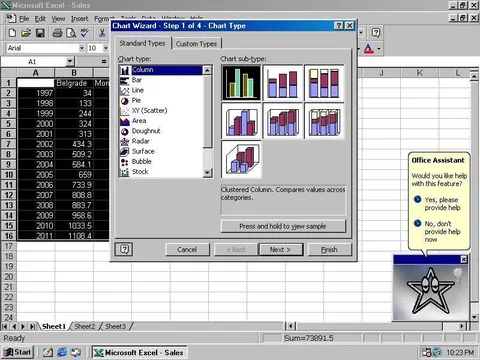 Excel Chart Wizard Overload