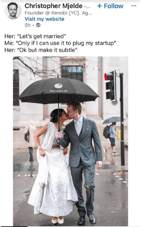 Subtle Startup Wedding Promotion