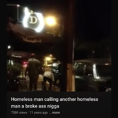 Homeless Man Calls Another Broke