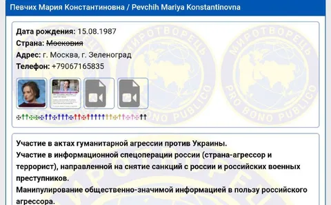 Досье на Марию Певчих