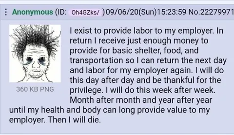 I Exist to Provide Labor