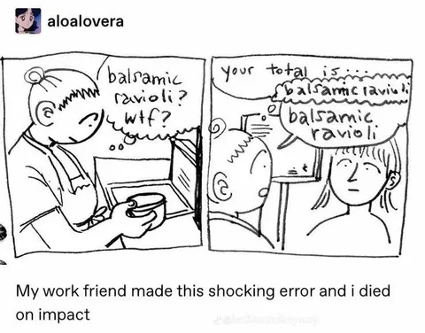 Balsamic Ravioli Error
