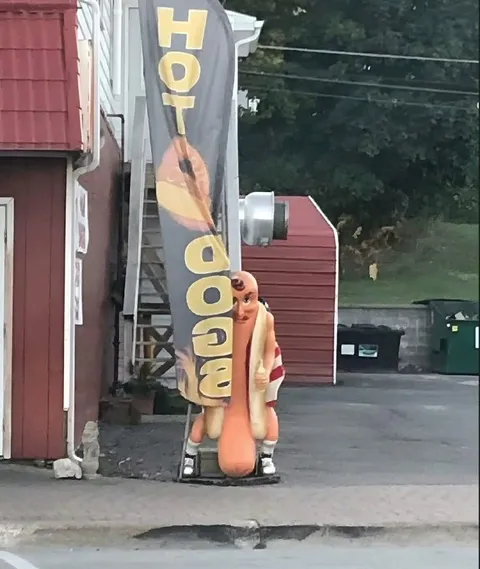 Hot Dog Mascot Hiding