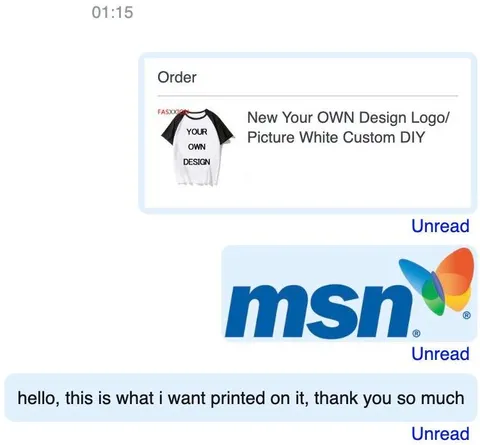 Customer Orders a Custom Shirt