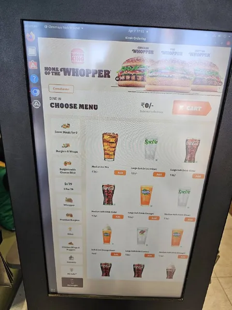 Burger King Kiosk on GNOME