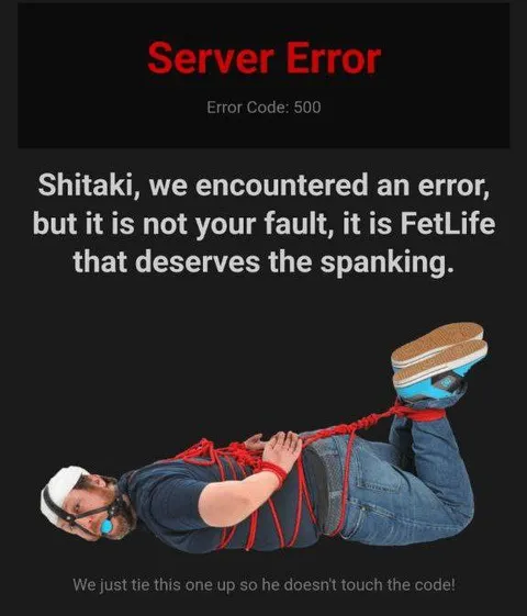 FetLife Server Error Spanking