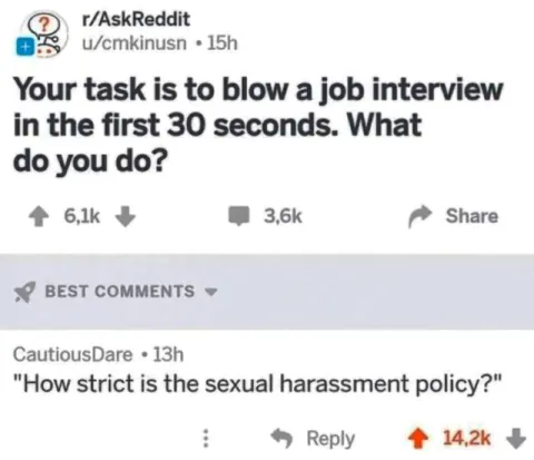 Sexual Harassment Interview Question