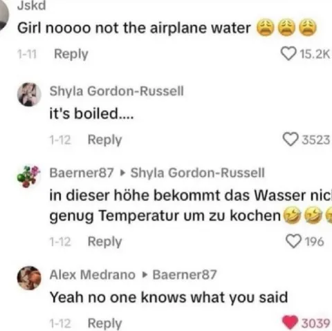 Girl No, Not the Airplane Water