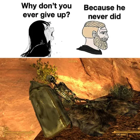 Because He Never Gave Up