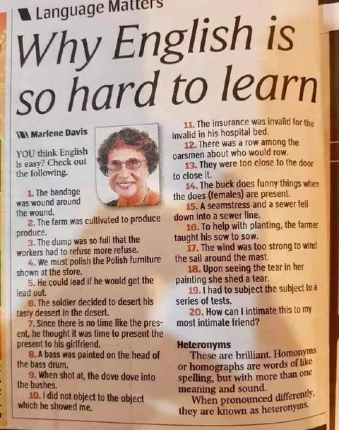 Why English Is So Hard to Learn