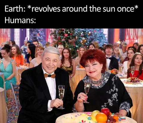Earth Revolves Humans Celebrate