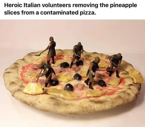 Italian Volunteers Remove Pineapple
