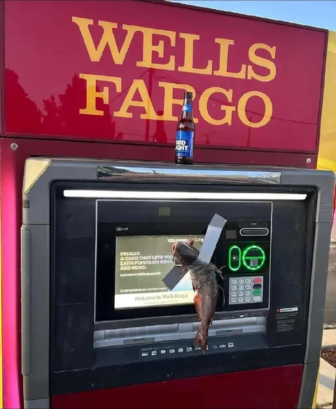 Beer Bottle on ATM