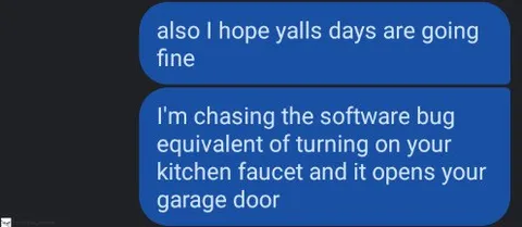 Software Bug Garage Door