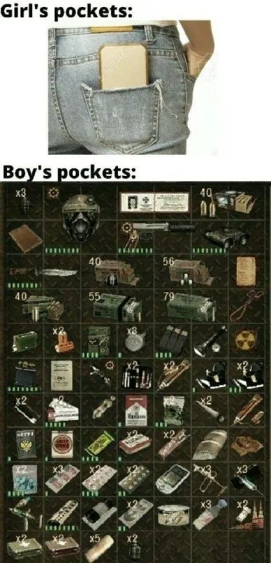Girl's Pockets vs Boy's Pockets