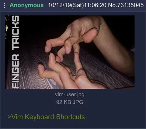 Vim Keyboard Finger Tricks
