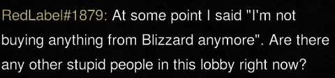 Blizzard Boycott Lobby Joke