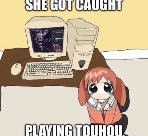 She Got Caught Playing Touhou