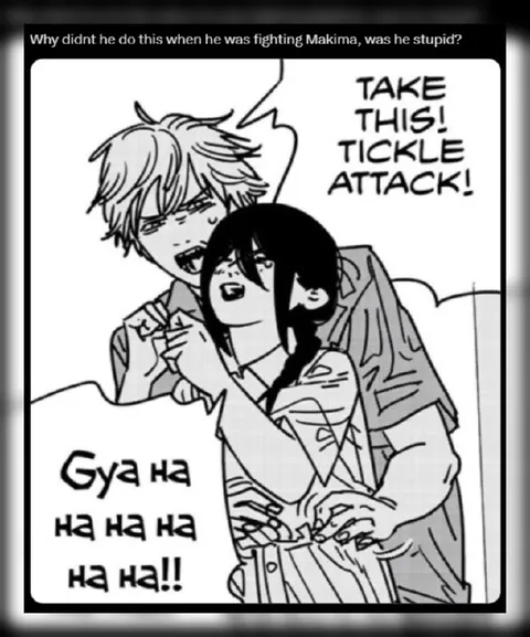 Denji Tickle Attack on Makima