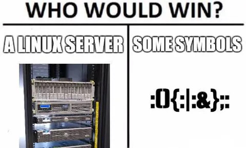 Linux Server vs Fork Bomb