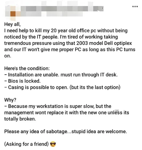How to Kill an Office PC