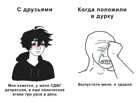 С друзьями и в дурке