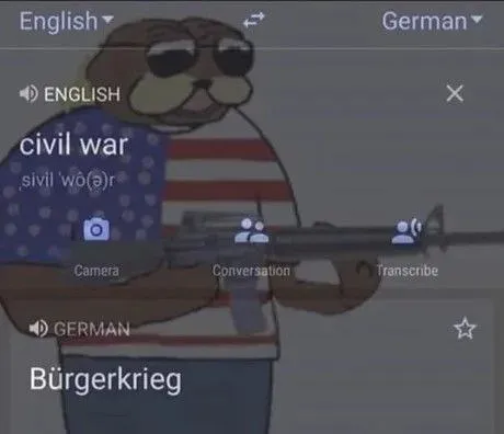 Civil War Translates to Bürgerkrieg
