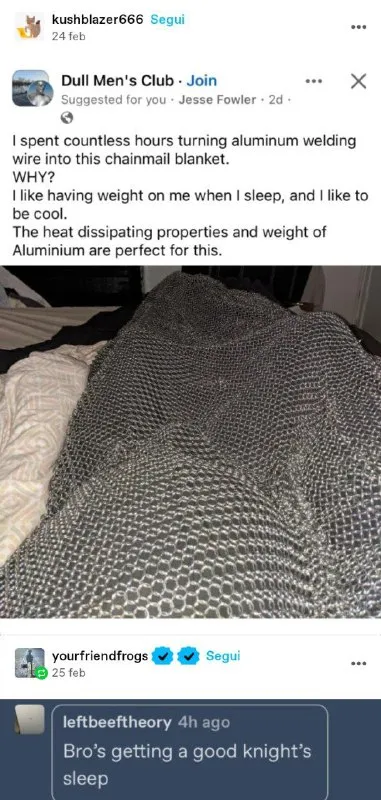 Aluminum Chainmail Blanket