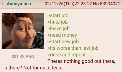Start job, hate job, repeat