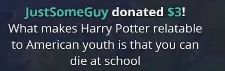 Harry Potter School Shooting Joke