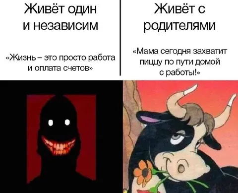 Жизнь одному и с родителями