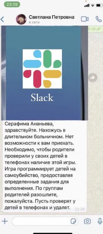 Игра программирует детей на самоубийство