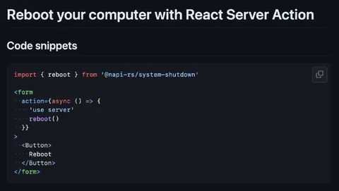 Reboot Your Computer with React
