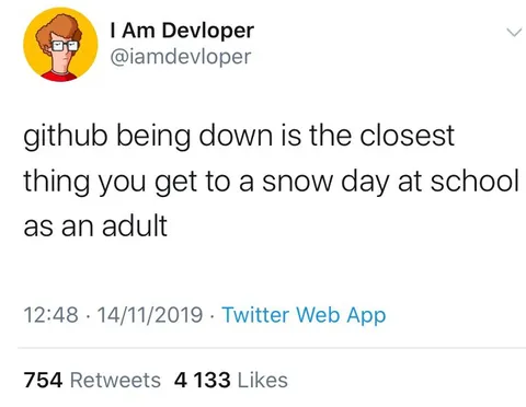 GitHub Down Snow Day