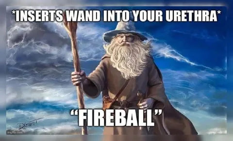 Wizard Inserts Fireball