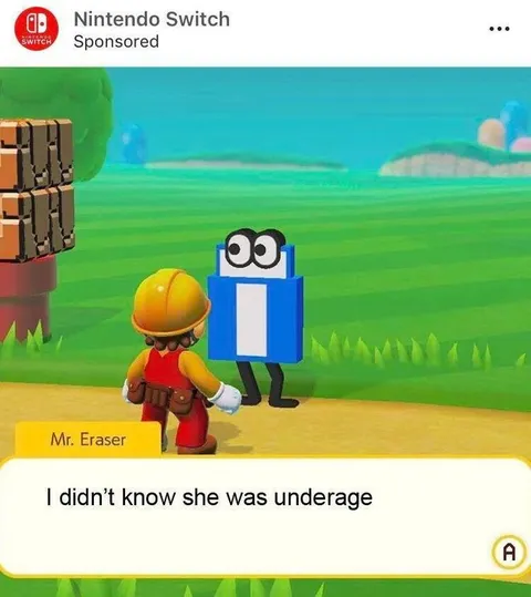 Mr. Eraser's Underage Excuse