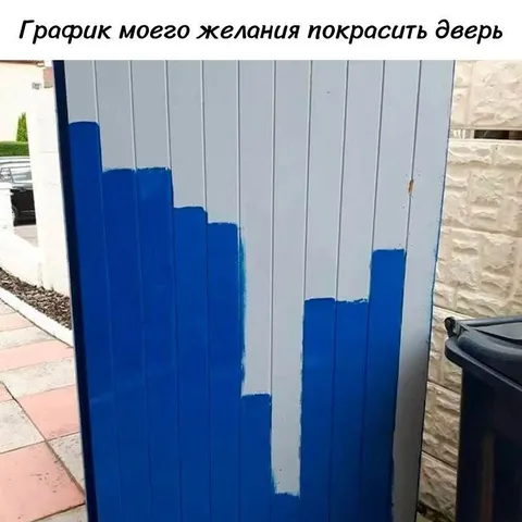 График желания покрасить дверь