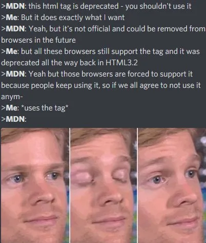 Uses the Deprecated HTML Tag