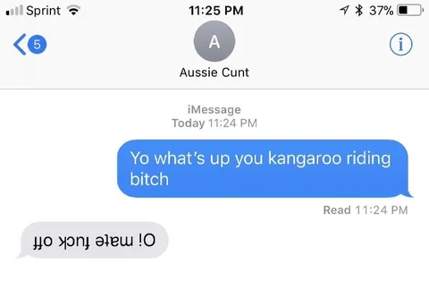 Kangaroo Riding Bitch Text