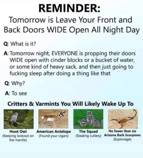 Leave Your Doors Wide Open Day
